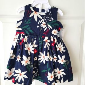 Carter's Baby Girl Floral Sateen Dress